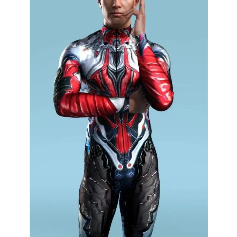 Футуристический комбинезон с механической броней, крутой боец, боди для косплея, костюм в стиле стимпанк, вечерние представления на Хэллоуин, мужской костюм зентай