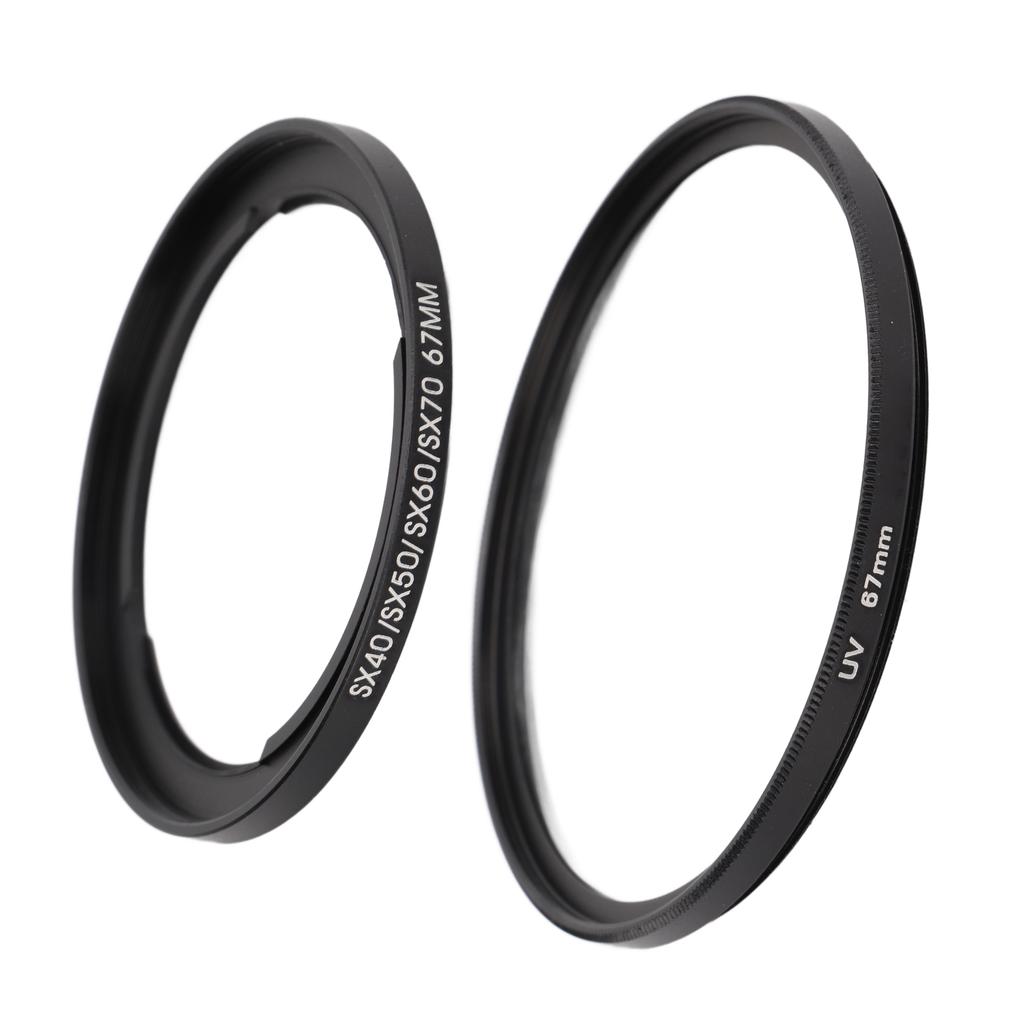 Protective 67mm UV Filter Filter Ring Lens Cap Sets for Canon SX40 Series Camera