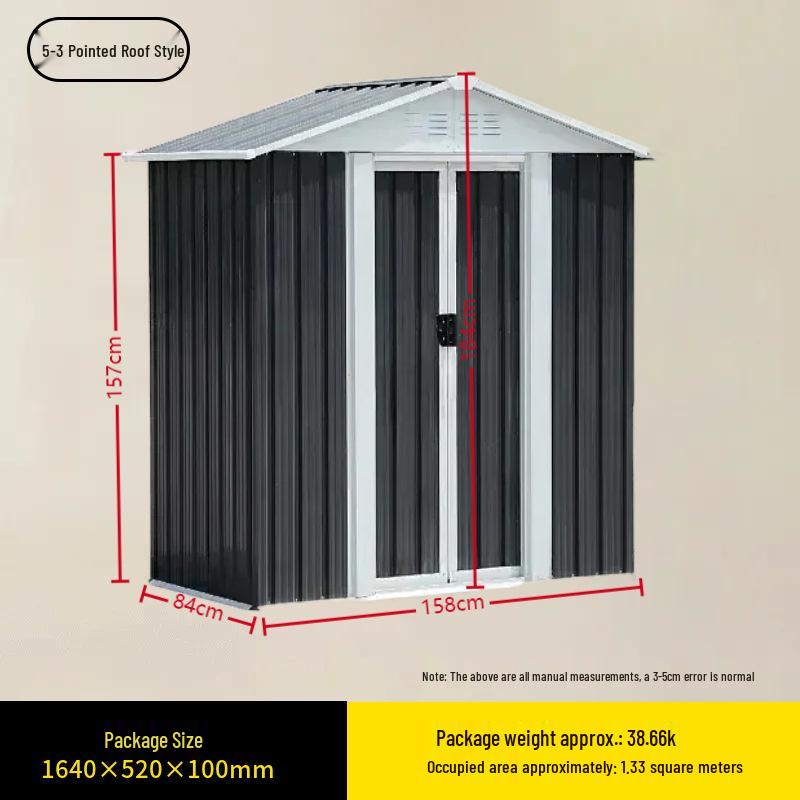 Movable Outdoor Sheet Metal Garden Shed and Storage Room