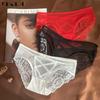 DKGEA Panties Sexy Low-Rise Briefs Lace Women Underwear Transparent Underpants