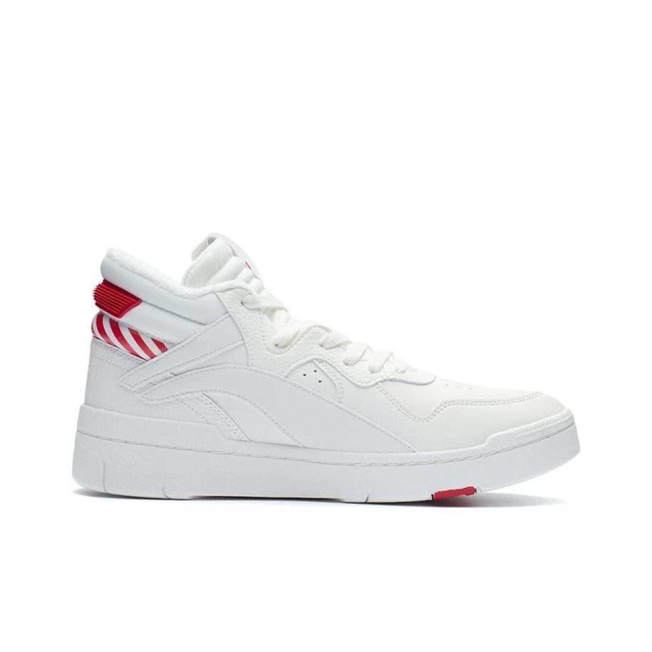 Кроссовки Li Ning Superwave Mid Fleece Durable Breathable High-Top мужские кроссовки Белый Красный AGCR233-6