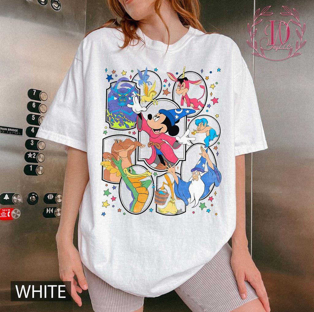 Fantasia Mickey Sorcerer Comfort Colors Shirts Magical Characters Shirt for Women and Kids World Shirt