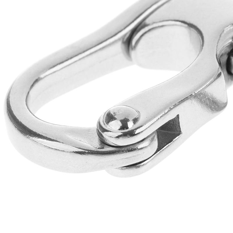 Нержавеющая сталь 2 дюйма Морской карабин с защелкой, быстросъемная пряжка, скоба-соединитель, звенья для шнурка для морской лодки, корабля