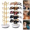 Вращающийся на 360 градусов органайзер для солнцезащитных очков, 5-ярусная металлическая стойка для хранения очков