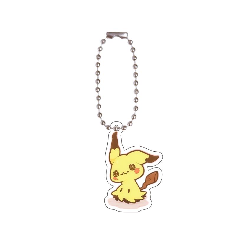 Акриловый брелок для ключей из аниме для Brionne, Алолан Мяут, Pumpkaboo, Chimchar, Espurr, Piplup, Q-версия, Самодельный акриловый брелок-подвеска