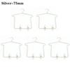 5pcs Doll Decorations Doll Dress Mini Doll Hangers Dollhouse Furniture Metal Clothes Hangers