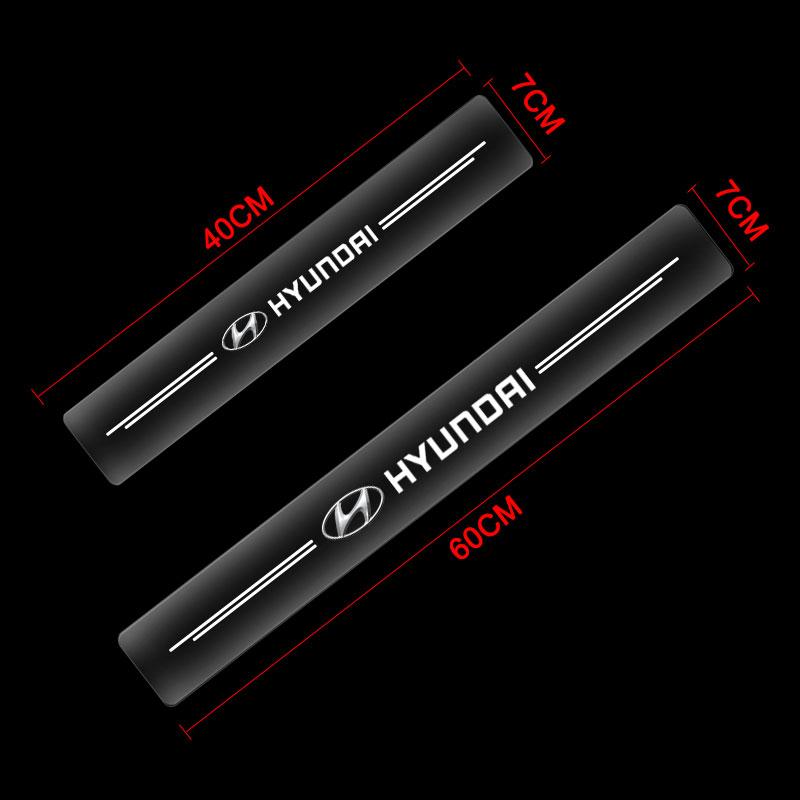 4 шт. Защита порогов автомобиля Прозрачная декоративная эмблема 3D наклейка Для Hyundai Accent Aslan Avante HB20 i20 i30 i40 ix20 Parisi BAYON Venue