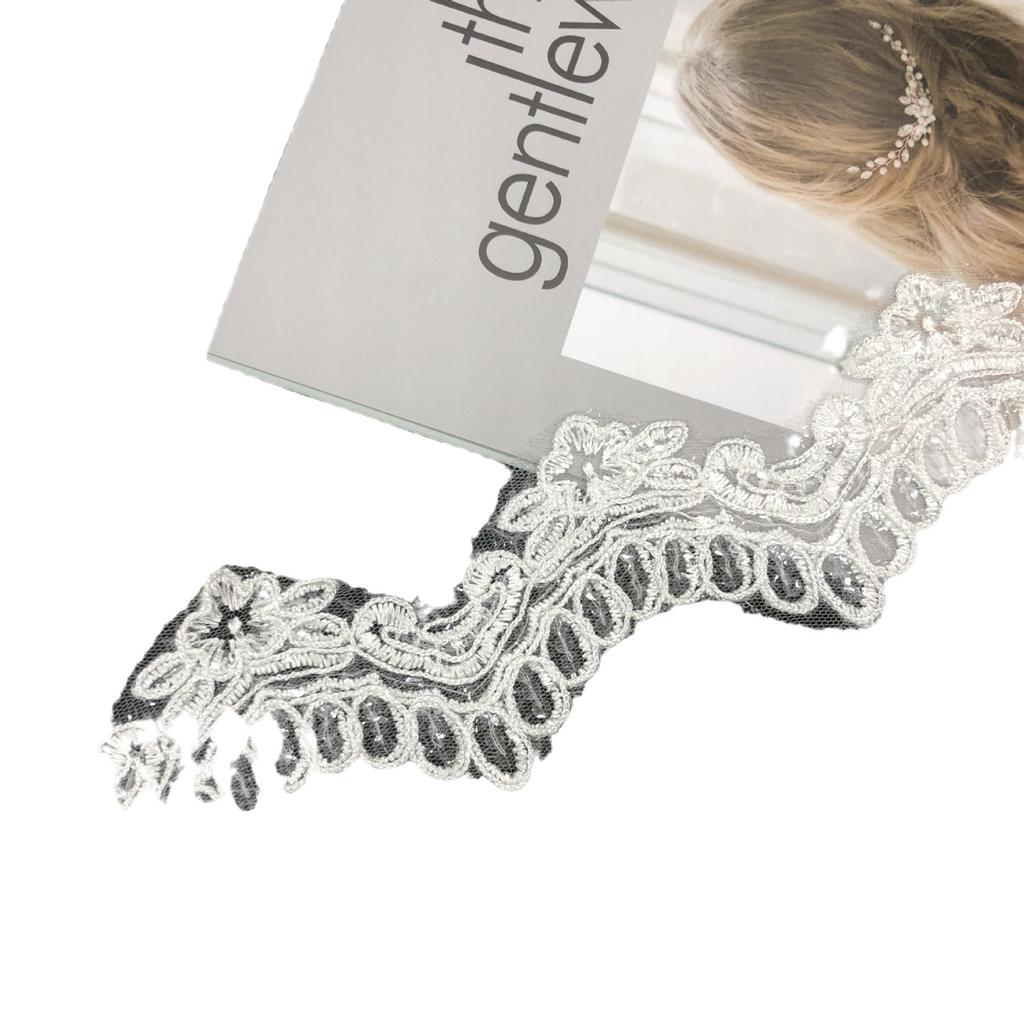 Decorative Strip Flower Book White Car Bone Lace Barcode Lace Wedding Dress Headgear Head Jewelry Clothing Accessories Fabric