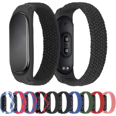 Браслет для Mi Band 5 6, нейлоновый плетеный браслет Solo Loop, браслет Miband4, Miband5, браслет для Xiaomi Mi Band 4, 3, ремешок