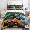 Cartoon Monster Truck All Season Duvet Cover Comforter Bedding Sets Soft Quilt Cover And Pillowcases Singledoublequeenking