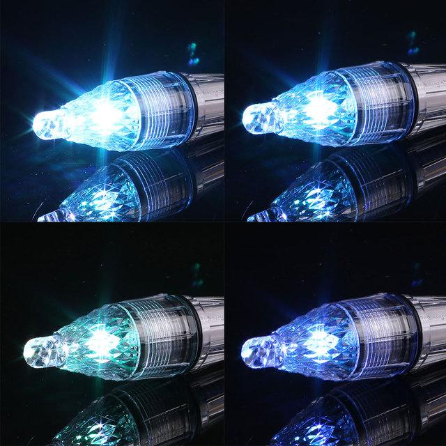 Waterproof Deep Drop Underwater Fish Attracting Lure LED Night Fishing Fishing Lamp 12CM Bait Transparent for 300M Under Water