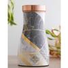 Gold Marble Print Copper Water Bedroom Bottle, Designer Copper Drinkware, Volume- 850 ML