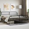 VidaXL Metal Bed Frame with Headboard-Footboard Black 193x203 Cm 353659