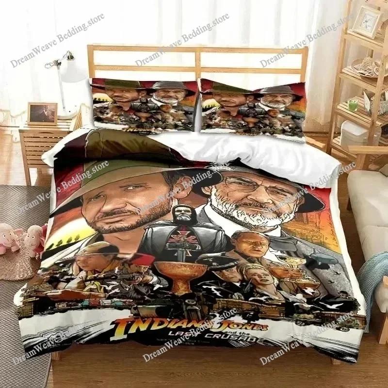 Indiana Jones The Dial of Destiny Stylish Bedding Set Single Double King Size Boys Bedroom Quilt Cover Duvet Cover Set Gift96396