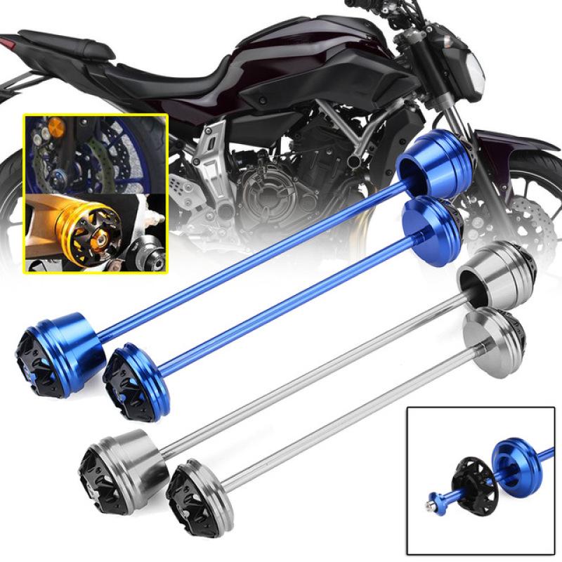 1 Pair Motorcycle Front Rear Wheel Fork Axle Sliders Cap Crash Protector For Mt07 Mt-07