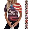Женский топ с коротким рукавом и принтом «День независимости»