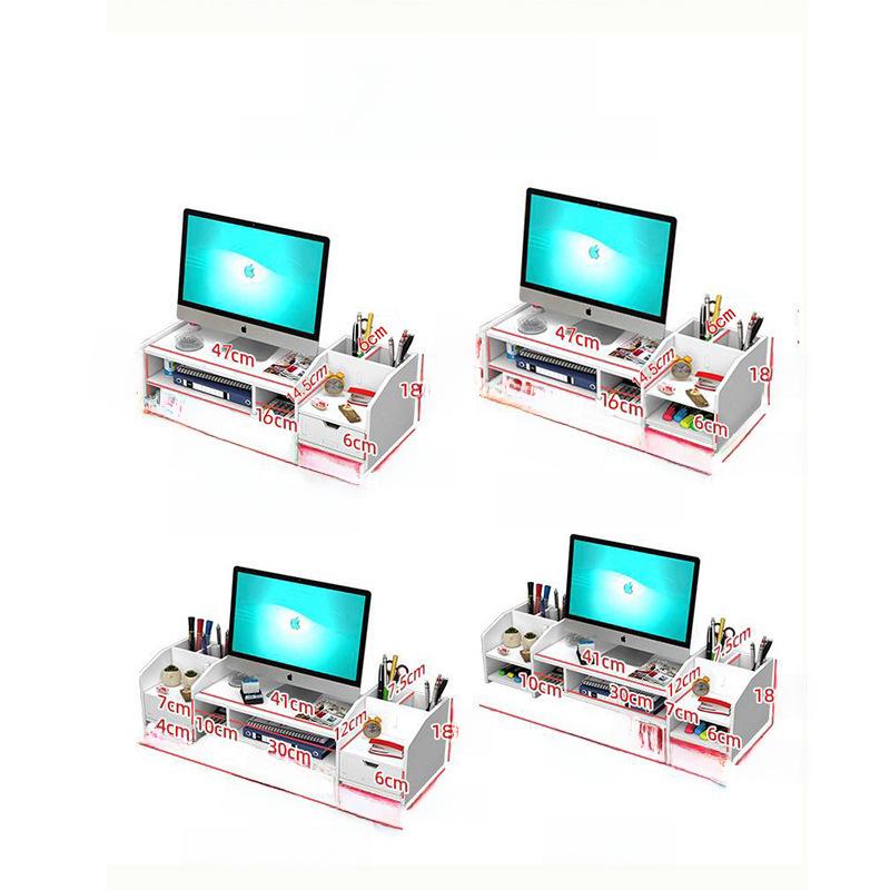Computer Elevated Office Drawer Storage Base Bracket Monitor Elevated Desktop Desktop Storage Rack Double-draw heart heightening rack 5mm