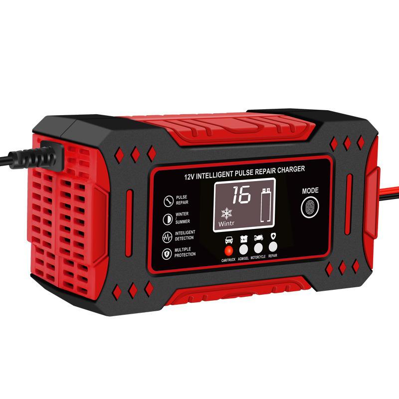 12 В Смарт-зарядное устройство с импульсным восстановлением для литиевых аккумуляторов автомобиля и мотоцикла