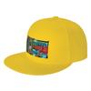 Fashion Centigrade  s Pinball Art Flat Brim Sun Hat  American Retro Hats For Unisex