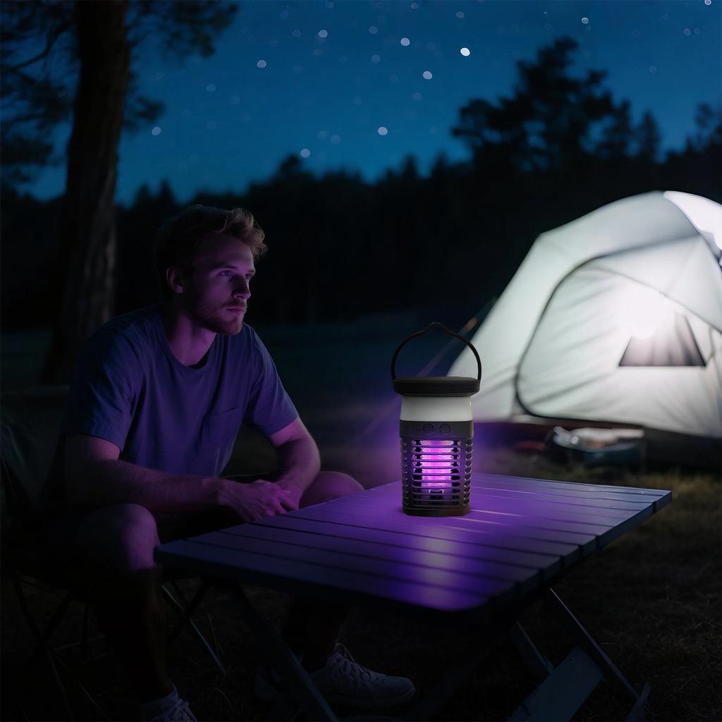 Zapper Outdoor, Portable & Rechargeable Zapper Mosquito Zapper, Electric Fly Zapper With Battery&Night Light, Cordless Insect Zapper