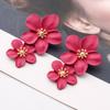 1 пара сережек-капель, двухслойные серьги в форме цветка плюмерии, женские серьги-гвоздики, ювелирные аксессуары