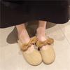 Модная женская обувь 2024 года, корейские туфли на плоской подошве, летние модные туфли с круглым носком, женская повседневная обувь, тапочки
