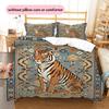 Vintage patterned animal  Pattern Bedding Quilt Set Quilt Cover Pillowcase Home Decoration  Gift (1 * duvet cover + 2 * pillowcase, without core)