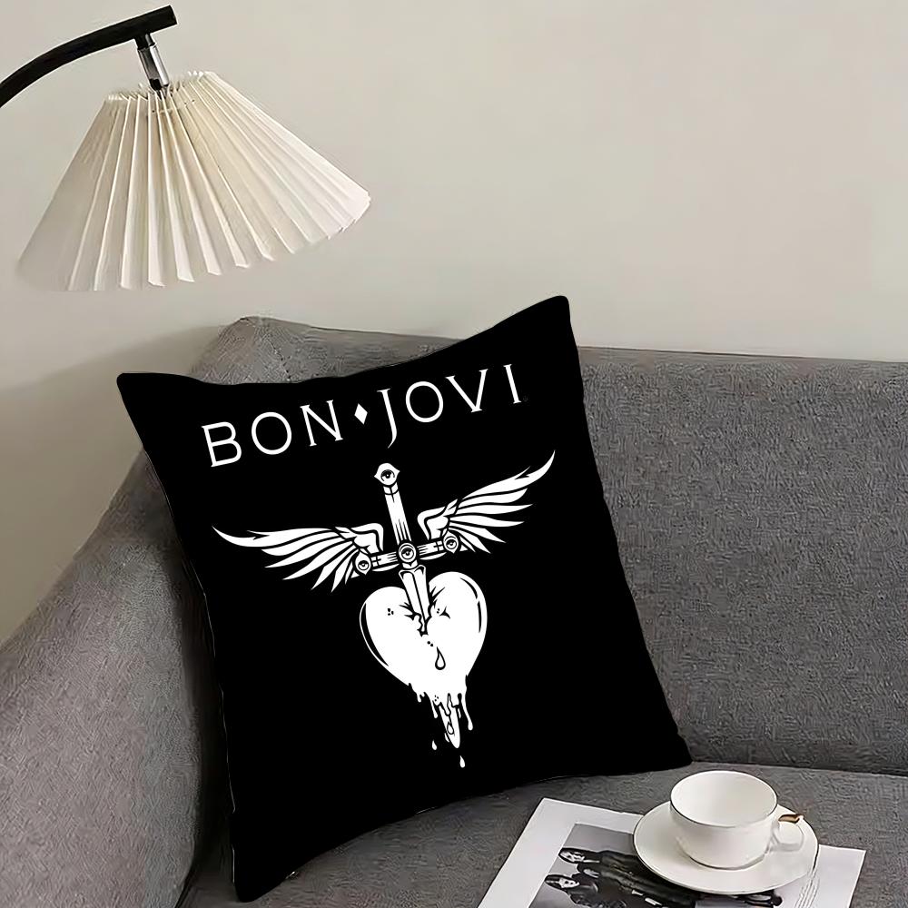 B-Bon Jovis Band Наволочка для подушки-подушки Ультрамягкая, приятная для кожи ткань Облачный комфорт и скрытая молния