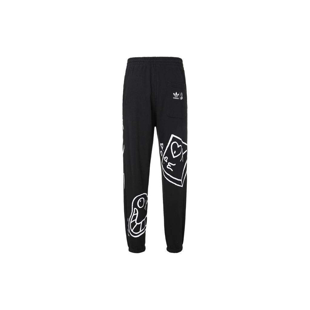 adidas Мужские джоггеры с граффити Originals Trefoil X André Saraiva, черные IA6399