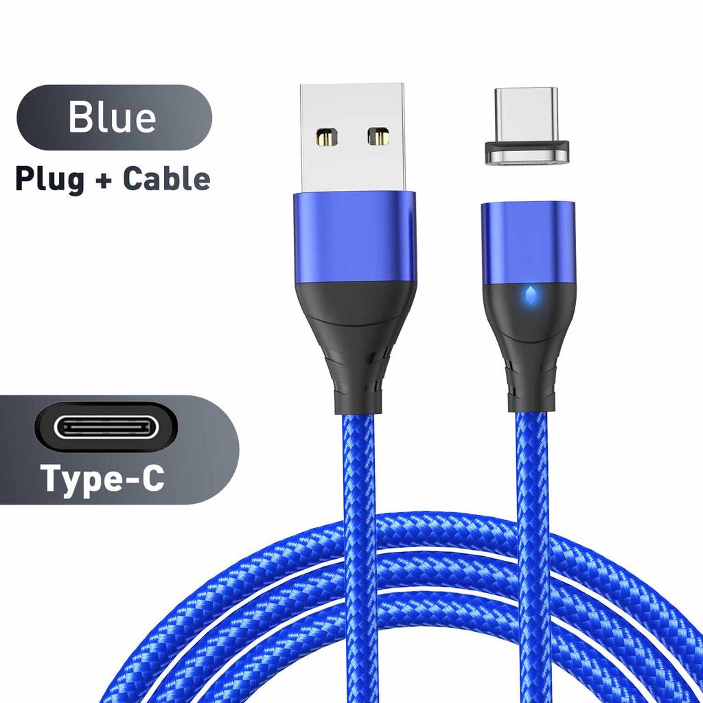 Магнитный кабель для быстрой зарядки Micro USB Type C для мобильного телефона Samsung Realme Oneplus Huawei Магнитный провод Data Cord