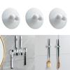 3Pcs with Suction Cup Toothbrush Storage Hook Punch-free Groceries Storage Rack  Bathroom