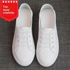 Лето 2025 г. Женские белые туфли на плоской подошве из натуральной кожи — универсальные кроссовки с неглубоким носком