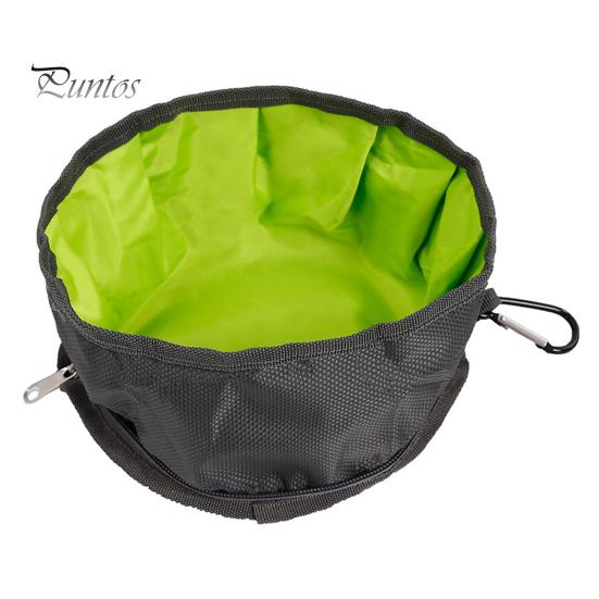 Collapsible Dog Bowl Leak-Proof Waterproof Safe Outdoor Folding Pet Bowl with Buckle And Zipper for Camping Hiking Dogs Cats Food Water