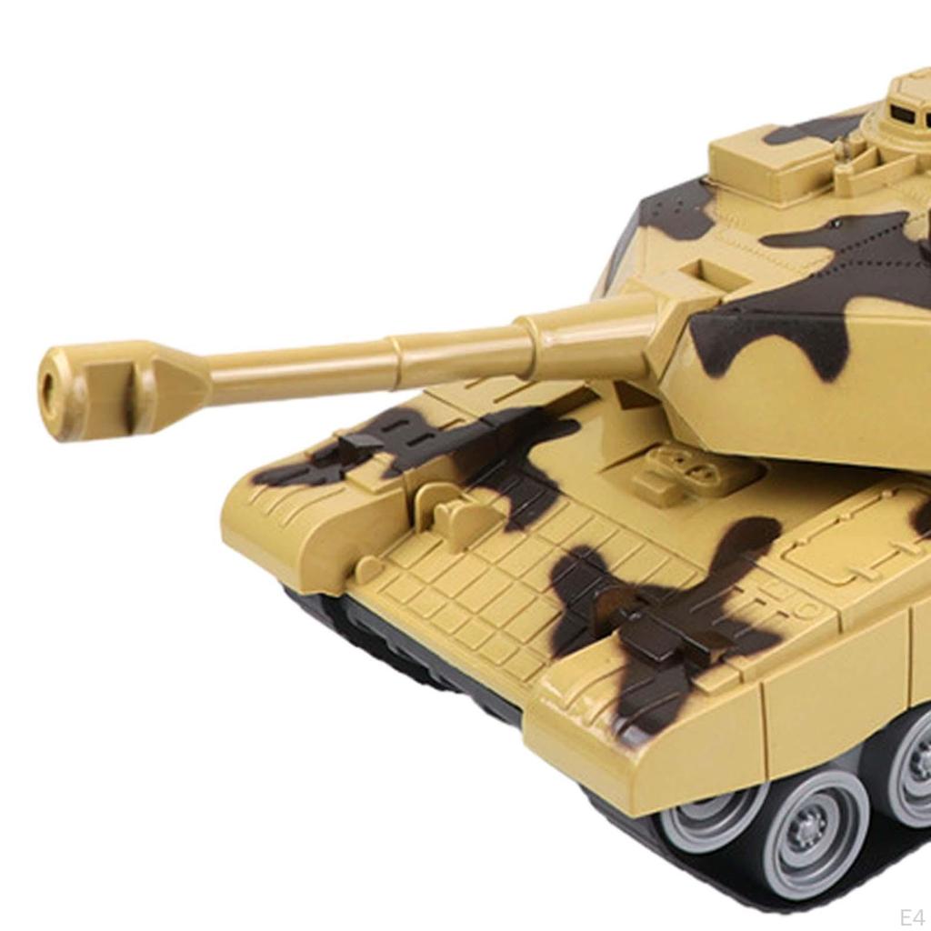 Inertia Tank Toy Kids Driven Rotatable Turret, Simulation Tanks for Children