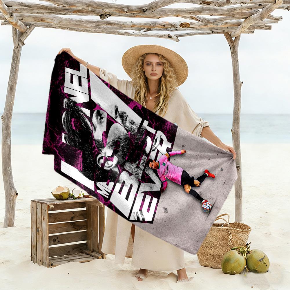 Messi No. 10 Beach Towel Super Soft & Absorbent Comfortable Lightweight Perfect for Traveling Yoga Camping and Swimming