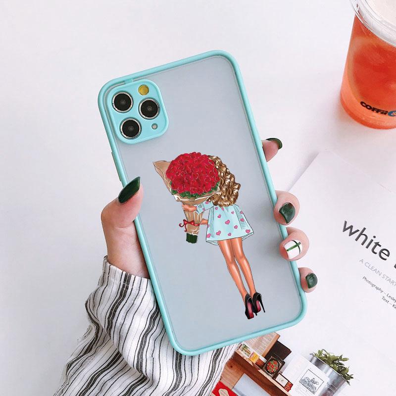 Модный красивый чехол для девушки для iPhone 16 7 8 Plus SE2 14 15 13 12 11 16 Pro Max Чехол для телефона для iPhone X XR XS Ударопрочный чехол