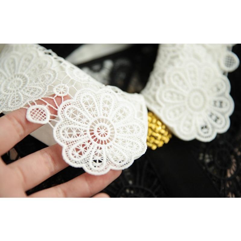 Летние женские кружевные платья с вырезами, воротником Питер Пэн на пуговицах, платья для вечеринок с коротким рукавом, женские халаты с поясами