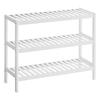 Bamboo Shoe Rack, 3-Tier Storage Shelf, 70 X 26 X 55 Cm (Width. X Head. X Height), Perfect for Hallway, Bathroom