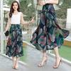 Модные Кюлоты Толстые Мм Широкие Штаны Женские Мама Летние Тонкие Большого Размера С Принтом Юбка