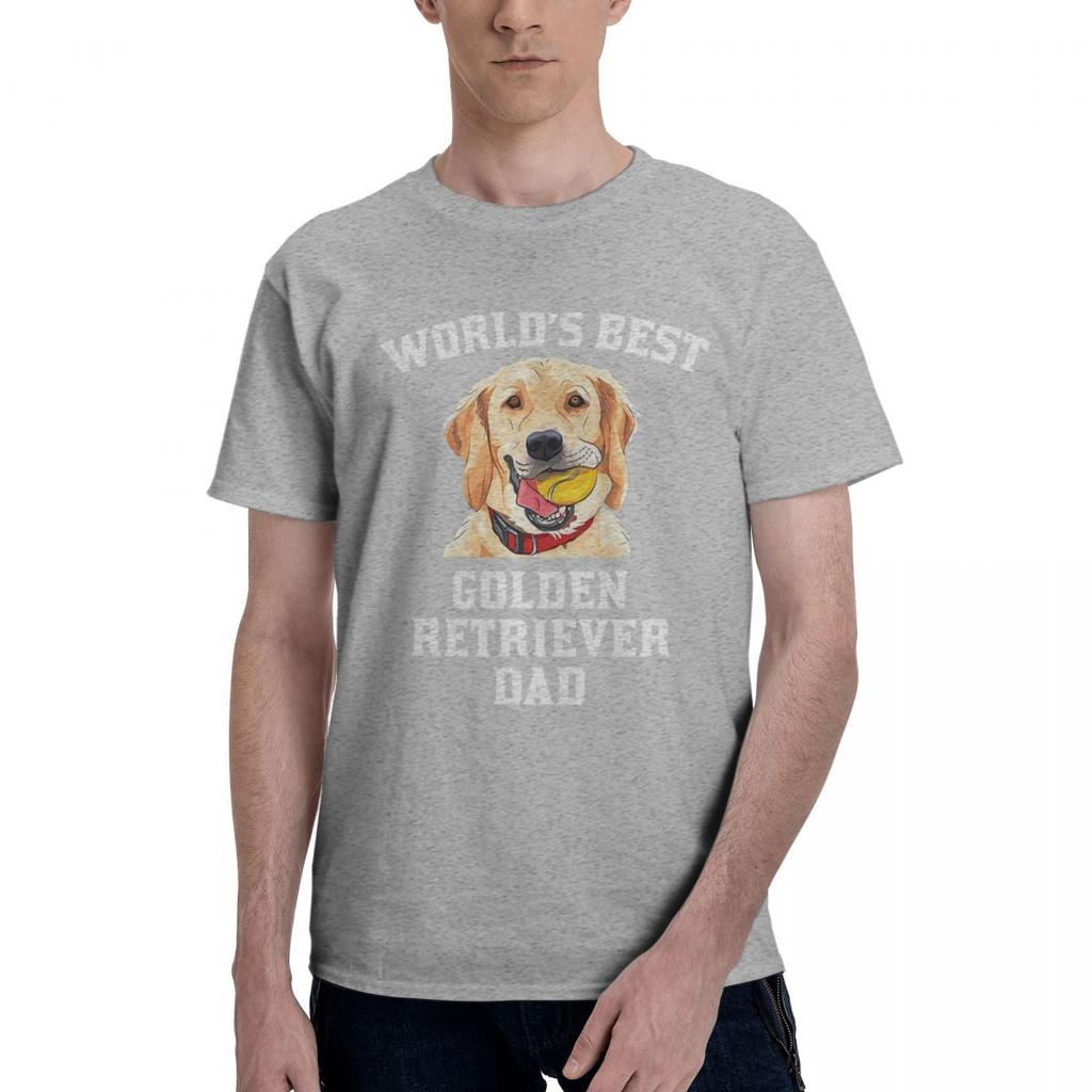 Worlds Best Golden Retriever Dad 100 Cotton Casual Breathable Confortable Men Top Mens Clothing Brands Men Clothes