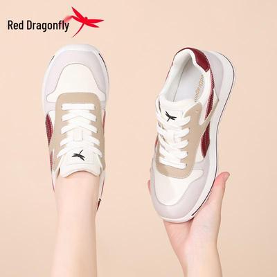 Женские ретро-кроссовки Red Dragonfly на толстой подошве - Легкие спортивные туфли с мягкой талией для осени