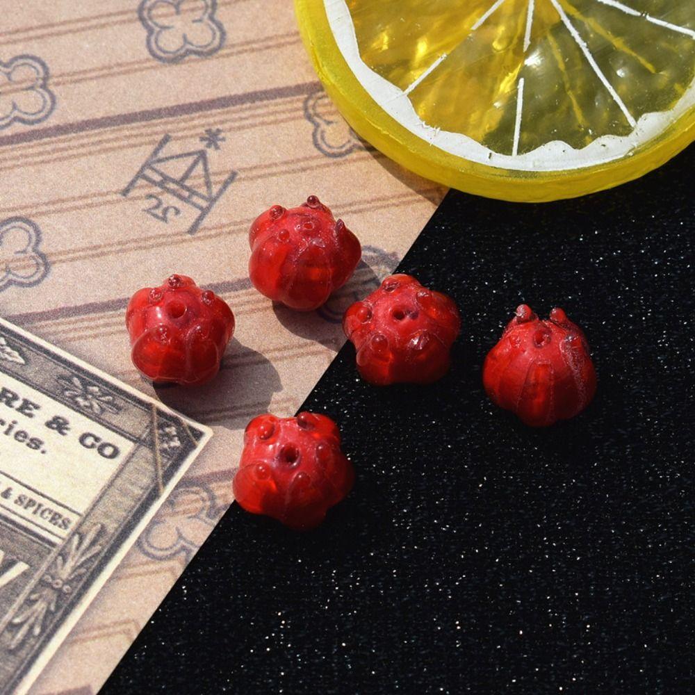 Стеклянные бусины для рукоделия, бусины-бутоны, бусины лэмпворк, бусины в древнем стиле, бусины из люли в форме колокольчика орхидеи