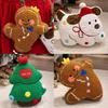 Christmas Gingerbread Man Plush Toy With Pp Cotton For Kids And Holiday Gifts