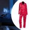 2Pcs Christmas Pajamas Set Sleepwear Loungewear for Night Out Party Home Adults