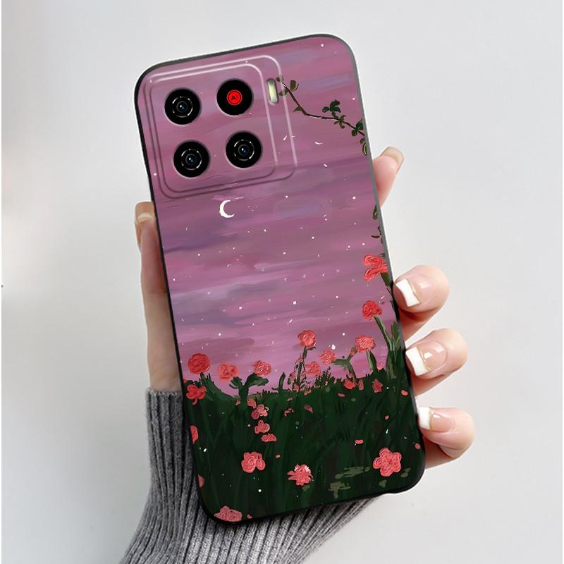 Милый Мультяшный Чехол Для ZTE Blade A56 Z2473 Nubia A56 Печатный Корпус Для Blade A56 Pro Защитная Крышка Мягкий Силикон Черный Корпус