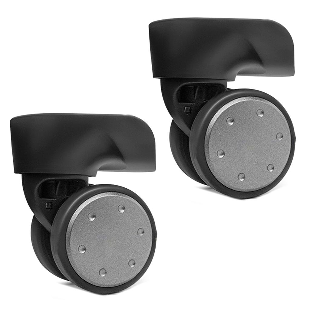 2 шт. сменные роликовые колеса для тележки, сверхпрочные роликовые колеса для багажной коробки, чемодана, поворотные на 360 градусов, бесшумные колеса