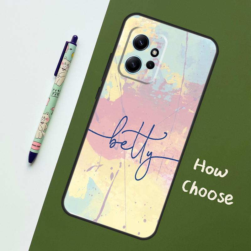 Personalised Name Wotercolour Rainbow For Xiaomi Redmi Note 12S 11S 10S 9S Note 12 8 9 10 11 Pro Phone Case For Redmi 12 9 C 10C