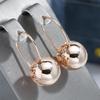 Gold Hollow Ball Drop Earrings for Women Costume Jewelry Fashion Accessories