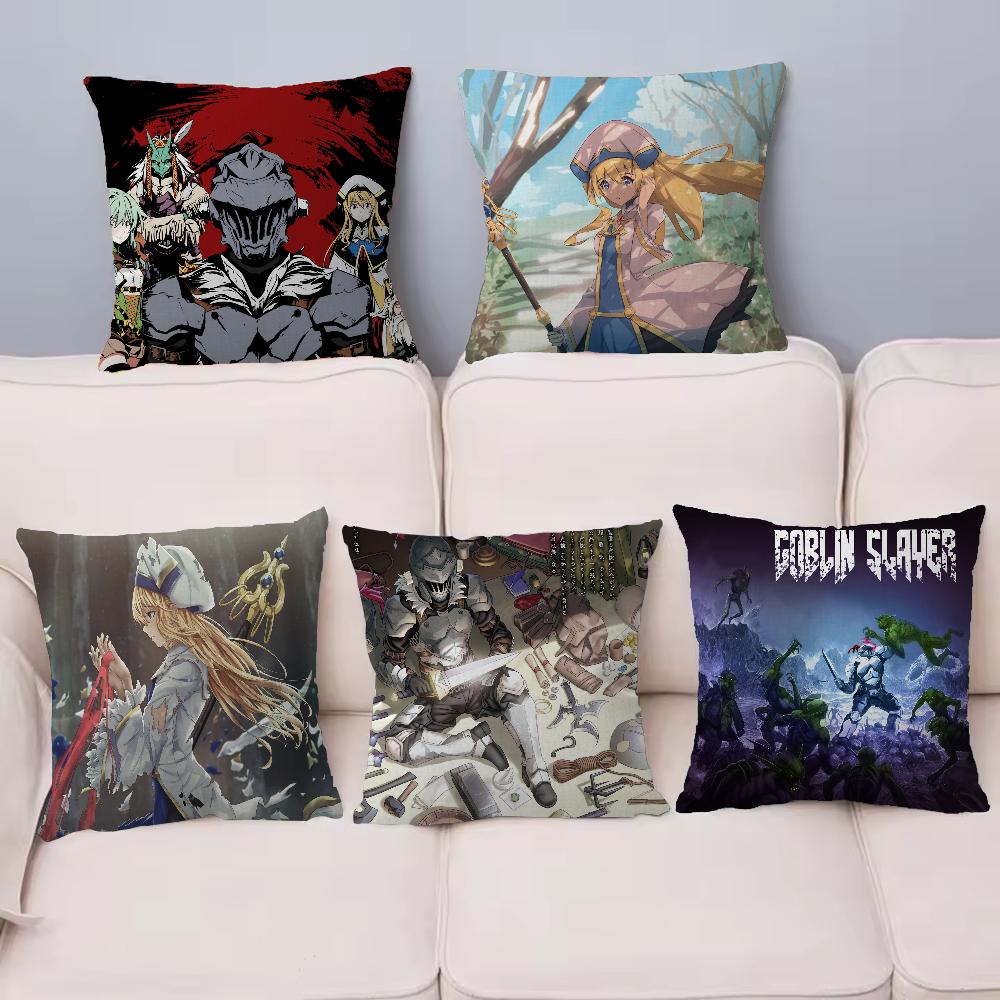 Goblin Slayer Cushion Cover Inches Farmhouse Decor Home Throw Pillow Covers for Couch Decorations