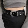 Retro Punk Belt Gothic PU Leather Waistband Casual Rivet Belts